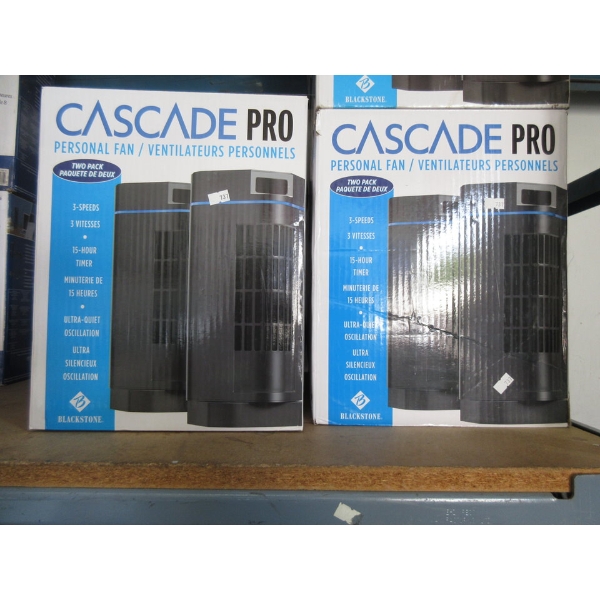 2 Twin Packs of Cascade Pro Personal Fans