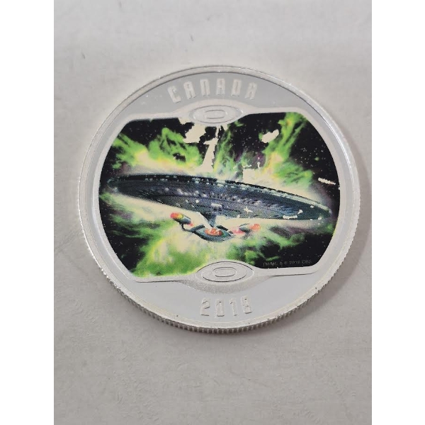 1/2 Oz .9999 Silver 2018 Colorized Star Trek $10 Coin 