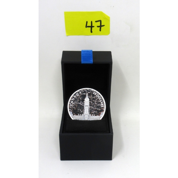1+Oz .9999 Silver 2019 Lights on Parliament Hill Coin 