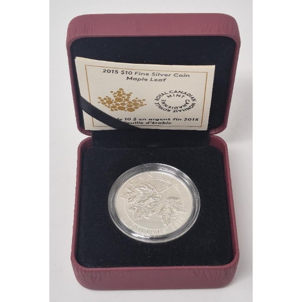 Half Oz .9999 Silver 2015 Canada Maple Leaf Coin