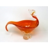 Image 1 : Vintage MCM Orange Art Glass Bird Dish