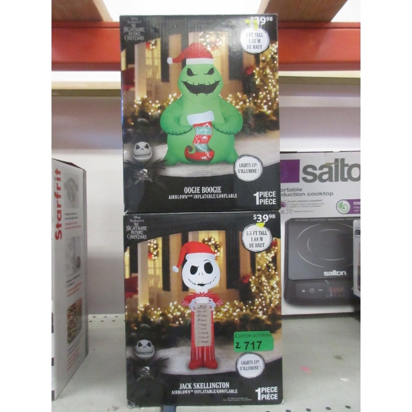 2 Illuminated Inflatable Halloween Decorations