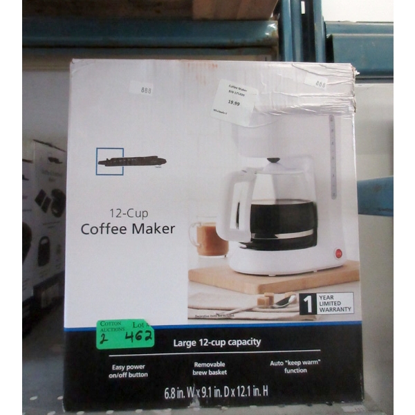 2 Mainstays 12 Cup Coffeemakers
