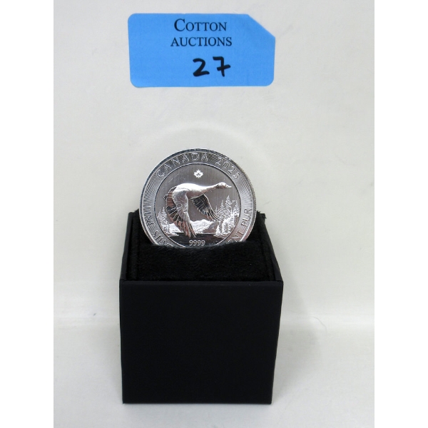 2 Oz .9999 Silver 2025 Canada Goose Coin 