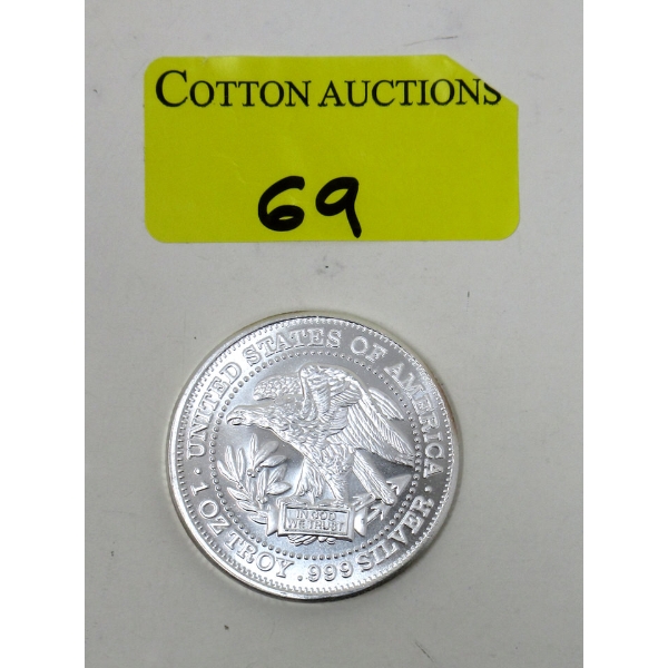 1 Oz .999 Silver Eagle/Trade Unit Round 
