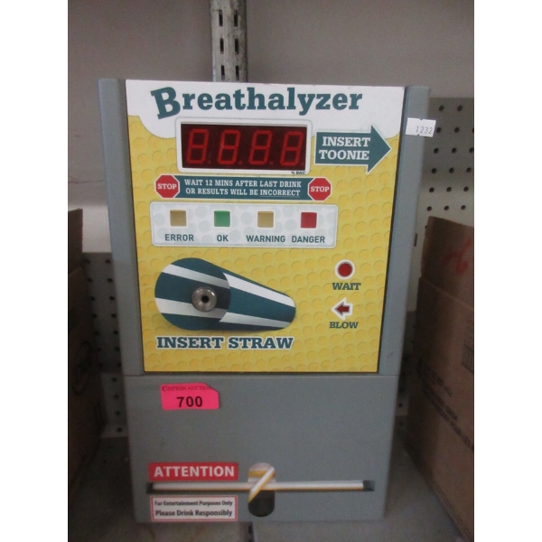 Vintage Coin Operated Breathalyzer Machine