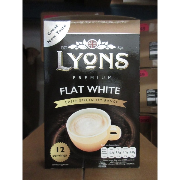 Case of Lyons Instant Flat White Packets
