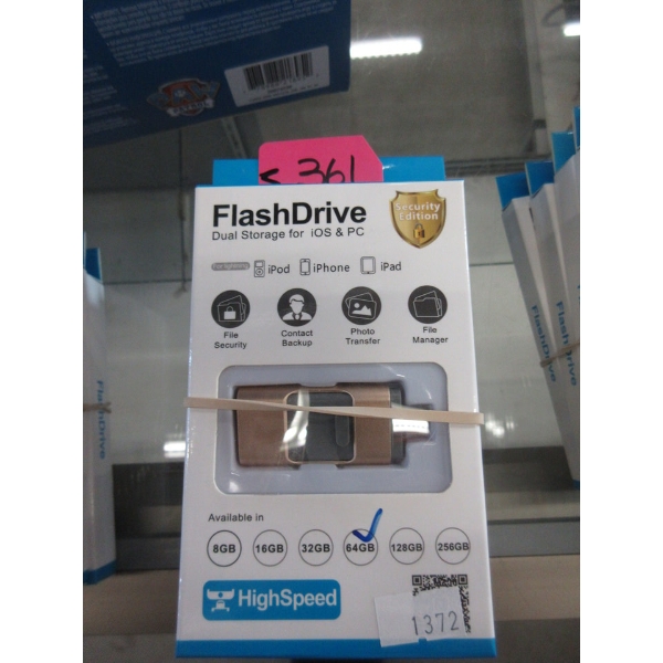 5 New 64GB Flash Drives for Apple Products - Gold