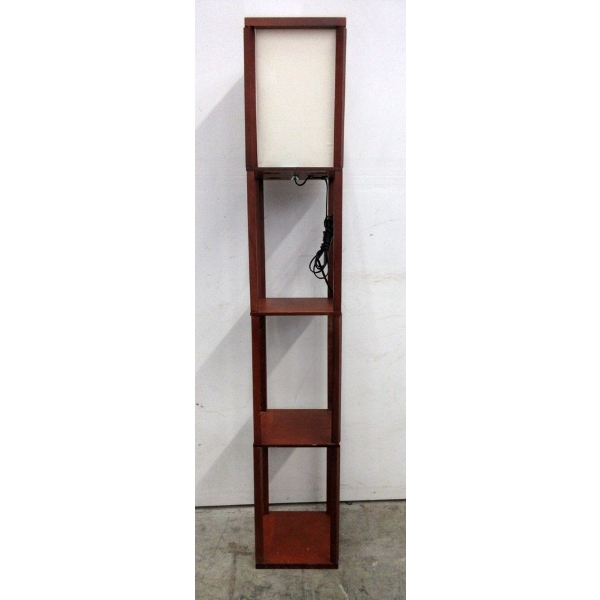 Slim Floor Lamp with Shelves - 10.5" x 10.5" x 63" tall