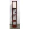 Image 1 : Slim Floor Lamp with Shelves - 10.5" x 10.5" x 63" tall