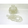 Image 3 : 3 Vintage 8" Pressed Glass Perfume Bottles 