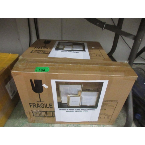 4 New Sets of 7 Gold-Tone Picture Frames