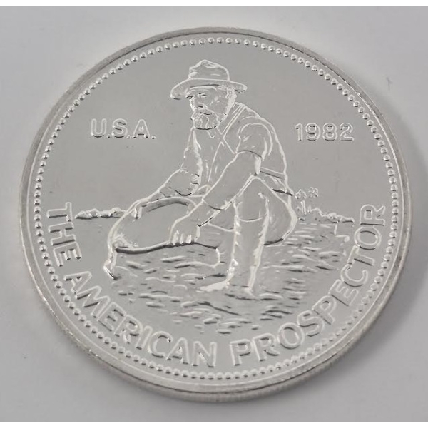 1 Oz .999 Silver 1982 ENGELHARD/Miner Round 