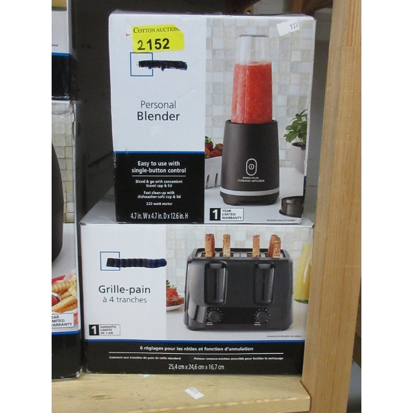 Mainstays 4-Slice Toaster & Personal Blender