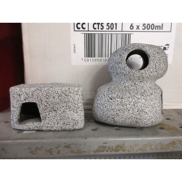 2 Totes of  New Aquarium Rock Caves - 2 Styles