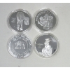 Image 2 : 4 x Silver Clad Nude Girl Art Rounds 