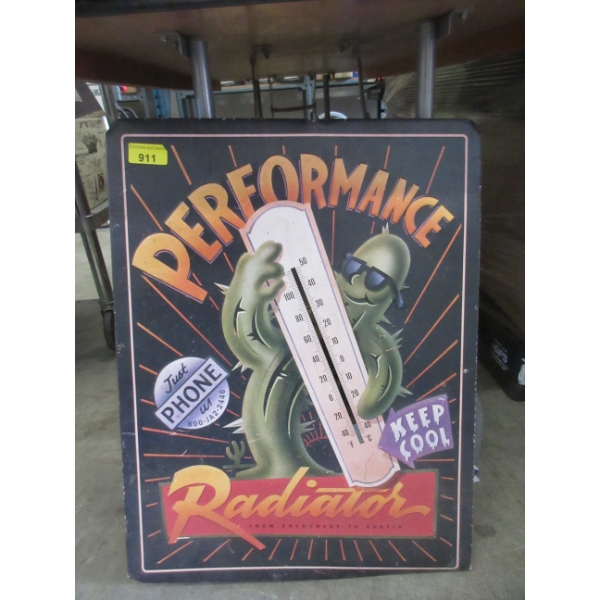Metal Performance Radiator Ad Thermometer 