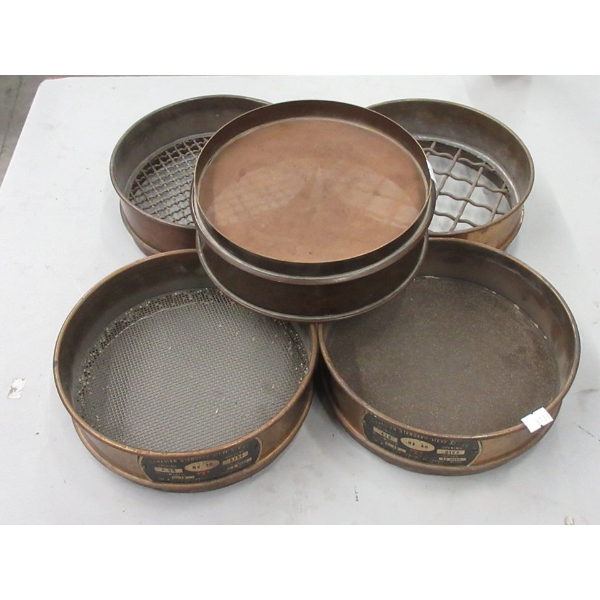 1 Tyler & 4 Canadian Standard Screen Sieves for Gold Panning