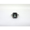 Image 1 : 5.5 CT Mystic Topaz & Diamond Ring in Sterling Silver