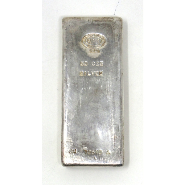 50 Oz .999 Silver Johnson Matthey Bar