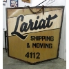 Image 1 : Vintage "Lariat Shipping & Moving" Sign - Movie Prop