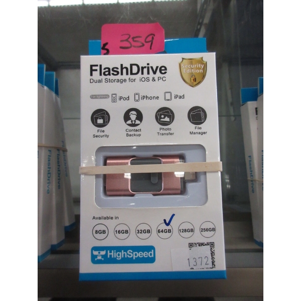 5 New 64GB Flash Drives for Apple Products - Pink