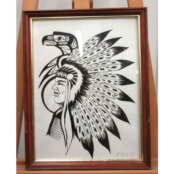 Original Al Eaglechild Pencil Drawing -"Spirit Eagle"