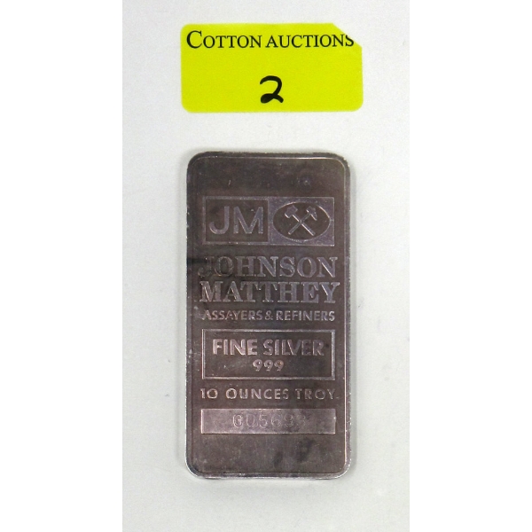 ULTRA RARE 10 Oz .999 Silver Johnson Matthey/TD Bank Investor Bar 