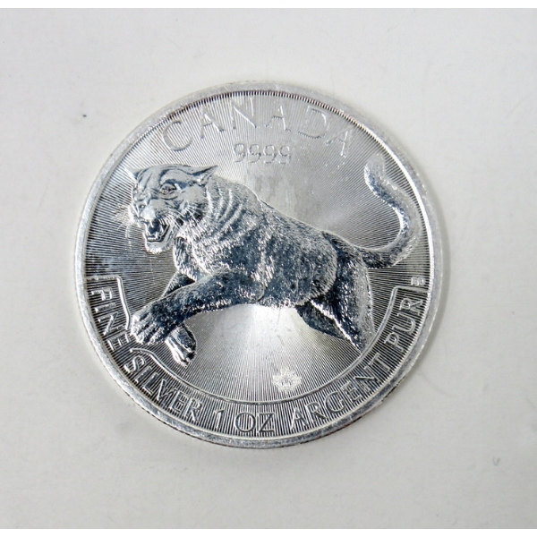 1 Oz .9999 Silver 2016 Cougar Coin 