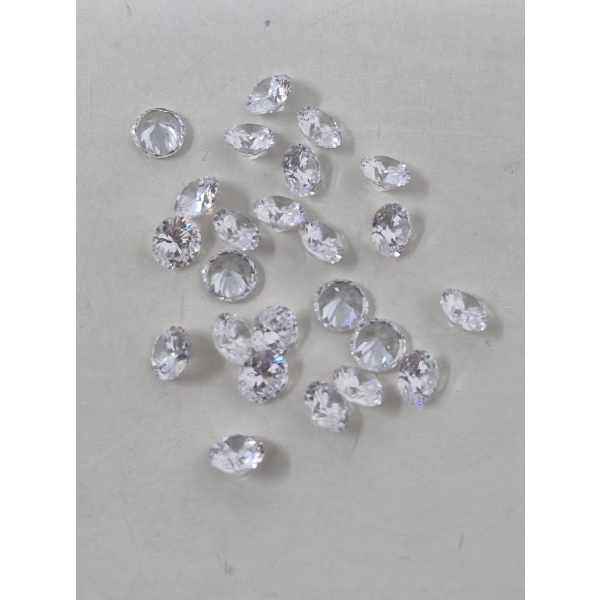 25 x 1 Carat AAA Grade Loose Cubic Zirconia 