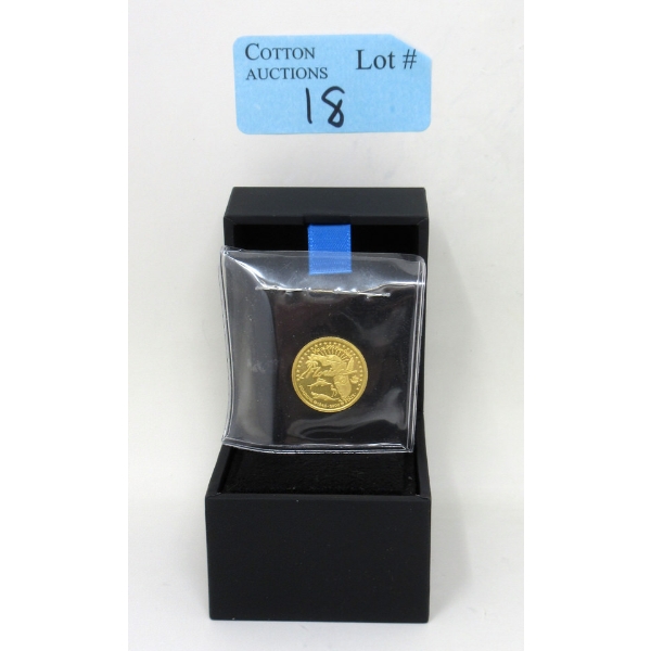 1/10th Oz .999 Fine Gold Great State of Florida Art Round 