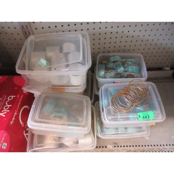 800 New Metal Bangle Bracelets - Assorted Colours