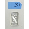 Image 1 : 1 Oz .999 Silver Canadian PMX Bar 