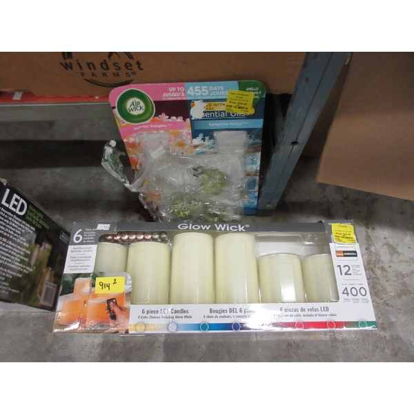 Glow Wick LED Candle Set & Air Wick Room Freshener