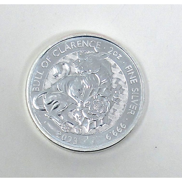 2 Oz .9999 Silver 2023 Bull of Clarence Coin 