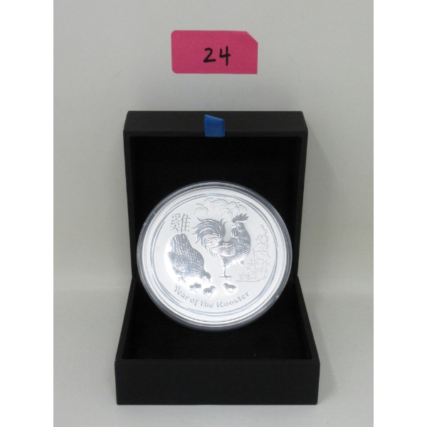 10 Oz .9999 Silver 2017 Year of the Rooster Coin 