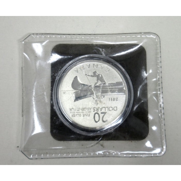 .9999 Silver 2011 CANOE $20 Coin 