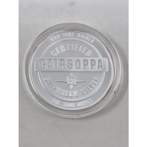 1 Oz .999 Silver Certified SS Gairsoppa Round 