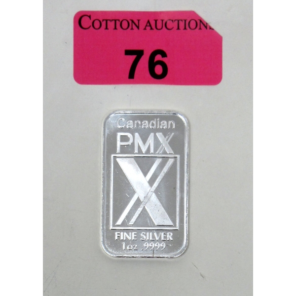 1 Oz .9999 Silver Canadian PMX Bar 