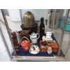 Image 1 : Shelf Lot of Brass, China and Wood Collectibles
