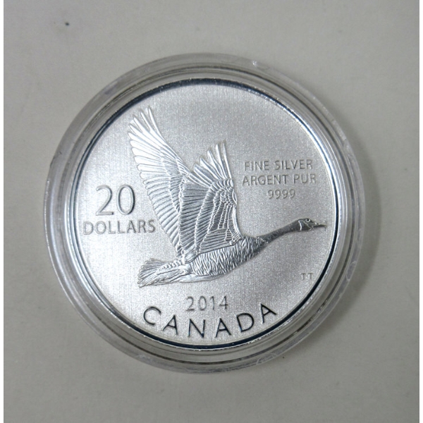 7.96 Gram .9999 Silver Canada Goose Coin 