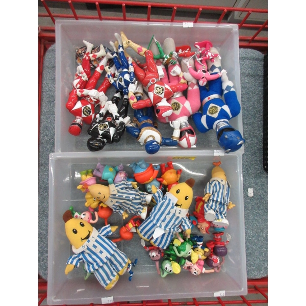 2 Trays of Vintage Super Hero & Other Figurines