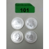 Image 1 : 4 X 1/2 Oz .999 Silver 2015 Battle of the Coral Sea Coins