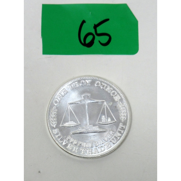 1 Oz .999 Silver Eagle USA Siler Trade Unit Round 