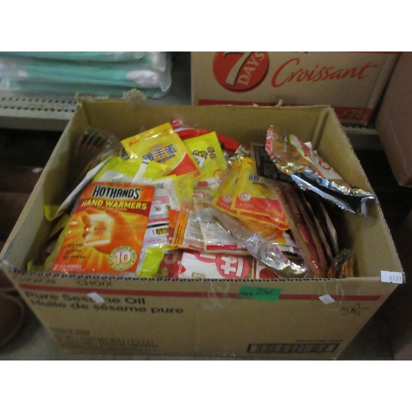 Box of 100+ Assorted Heat Packs & Hand Warmers