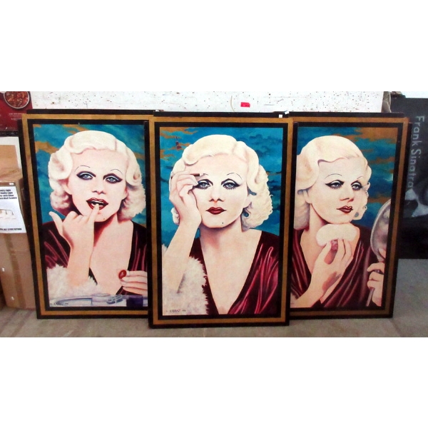 3 Marilyn Monroe Paintings by Kabbaz 1978