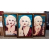 Image 1 : 3 Marilyn Monroe Paintings by Kabbaz 1978