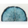 Image 1 : Blue Polished Brazilian Crystal Agate Bookend Set