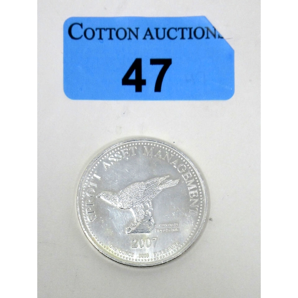 1 Oz .9999 Silver 2007 Sprott Round 