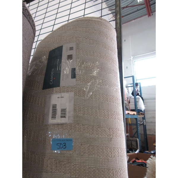 7.5' x 10' Beige Low Pile Area Carpet